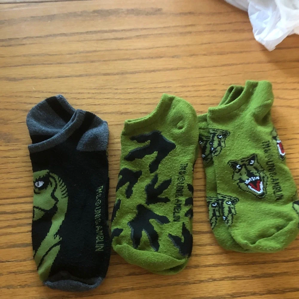 Men's Low-Cut Socks Trio - Green & Black